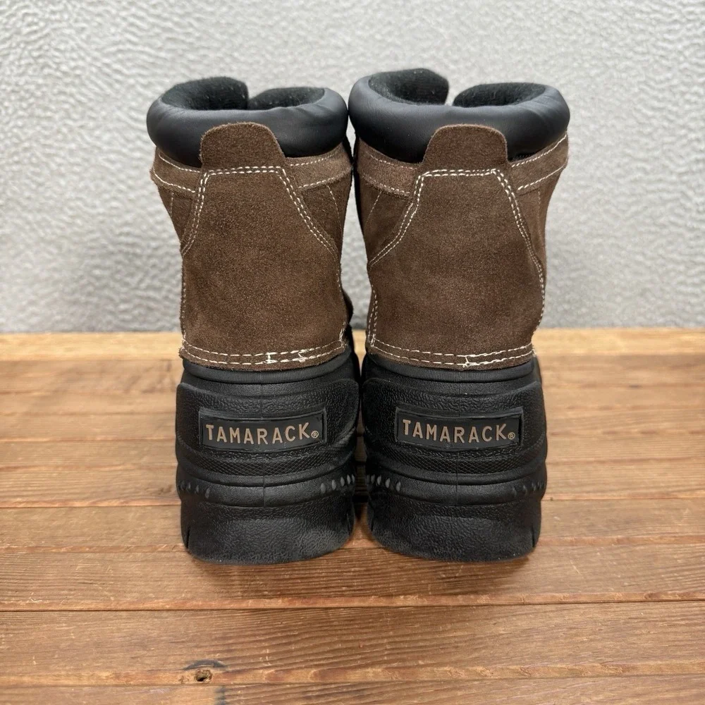Tamarack Boots Mens 12‎ Brown Black 400G Front Zip Waterproof Insulated Outdoors